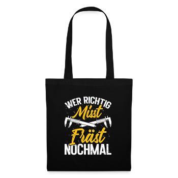 Cutting machine operator profession Master machinist CNC - Tote Bag - black - Front