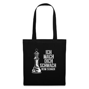 Schachmeister Taktik Brettspiel Schachfiguren - Stoffbeutel - Schwarz - Vorne