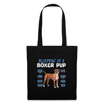 Boxeur allemand PLAN D’UN BOXEUR Drôle - Sac en tissu - noir - Devant