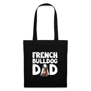 Frenchie Dad French Bulldog Dad Französische - Sac en tissu - noir - Devant