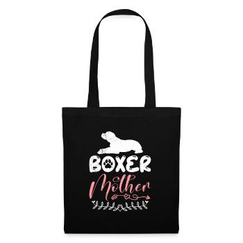BOXER MUTTER Deutscher Boxer Hundebesitzerin - Stoffbeutel - Schwarz - Vorne