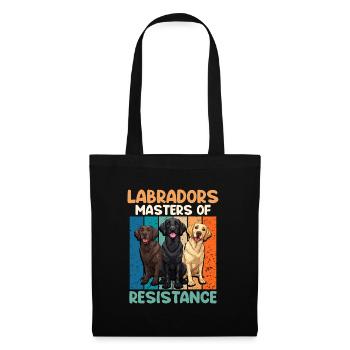 Labradors MAÎTRE DE LA RÉSISTANCE Fun - Sac en tissu - noir - Devant