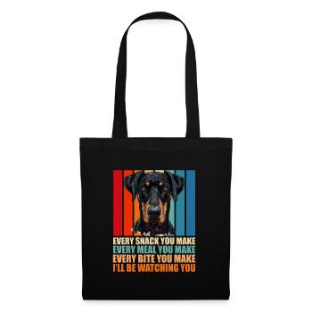 Doberman Dog EVERY SNACK YOU MAKE Fun - Tote Bag - black - Front