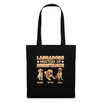 Labradors MAÎTRE DE LA RÉSISTANCE Fun - Sac en tissu - noir - Devant