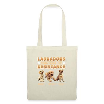 Labradors MAÎTRE DE LA RÉSISTANCE Fun - Sac en tissu - nature - Devant