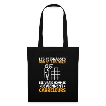 Humour Carreleur Carrelage Citation - Sac en tissu - noir - Devant