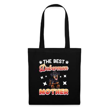 Doberman Women BEST DOBERMAN MOM Funny - Tote Bag - black - Front