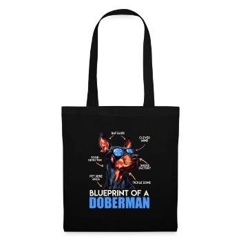 Doberman Propriétaire PLAN D’UN DOBERMAN Drôle - Sac en tissu - noir - Devant
