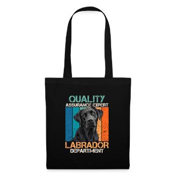 Chien Labrador QUALITÉ LABRADOR DÉPARTEMENT Drôle - Sac en tissu - noir - Devant