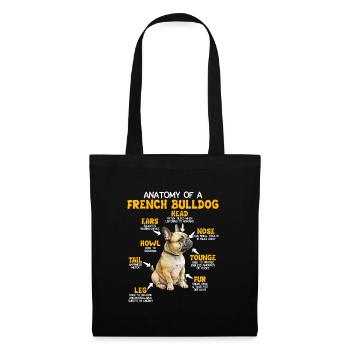 Bulldog Owner Anatomy of a French Bulldog - Tote Bag - black - Front