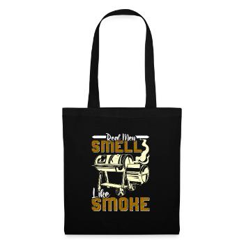 Meat Lovers REAL MEN SMELL LIKE SMOKE Funny - Tote Bag - black - Front