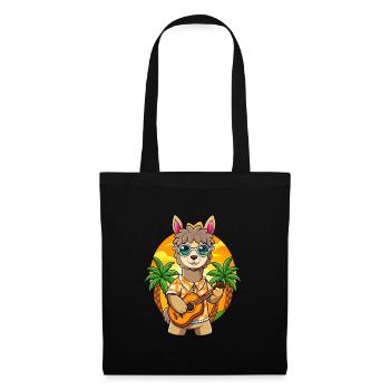Lunettes de soleil de plage d’été de dessin animé d’alpaga drôle - Sac en tissu - noir - Devant