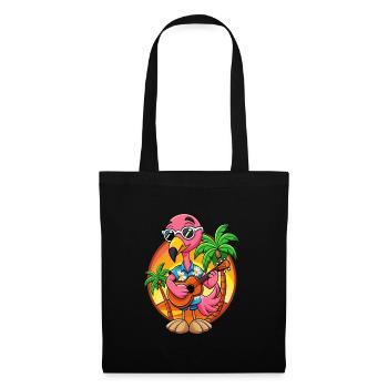 Drôle Flamingo Summer Beach Lunettes de soleil hawaïenne - Sac en tissu - noir - Devant