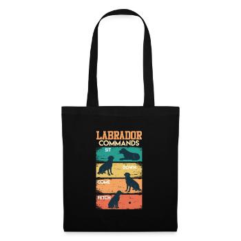 Labrador COMMANDOS Labrador Lover Drôle - Sac en tissu - noir - Devant