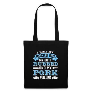 Les amateurs de viande aiment mes carrés gros cul frottés - Sac en tissu - noir - Devant
