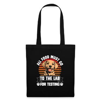 Labrador Funny ALL FOOD MUST GO FOR LAB TESTING - Tote Bag - black - Front