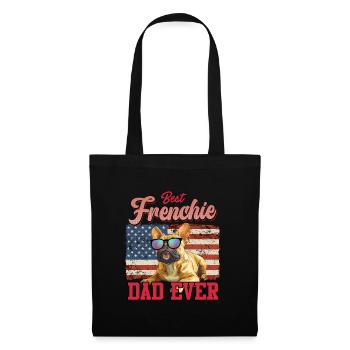 Propriétaire de bouledogue français MEILLEUR PAPA FRENCHIE - Sac en tissu - noir - Devant