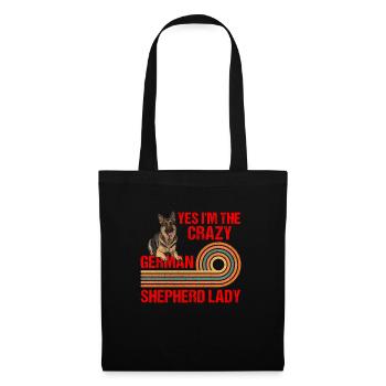 Dog mom I'M THE CRAZY GERMAN SHEPHERD LADY - Tote Bag - black - Front
