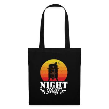 Barbecue Party NIGHT SHIFT Amateurs de viande Fun - Sac en tissu - noir - Devant
