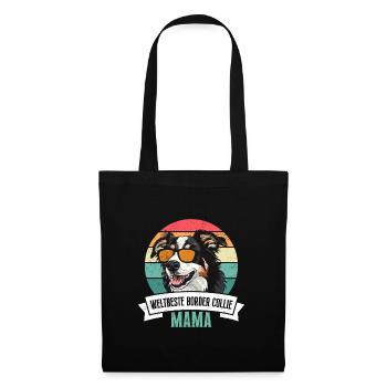Dog Mom BEST BORDER COLLIE MOM Vintage - Tote Bag - black - Front