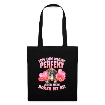 Dog mom I'M NOT PERFECT BUT MY BOXER IS - Tote Bag - black - Front