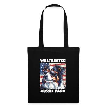 Australian Shepherd WORLD'S BEST AUSSIE DAD - Tote Bag - black - Front