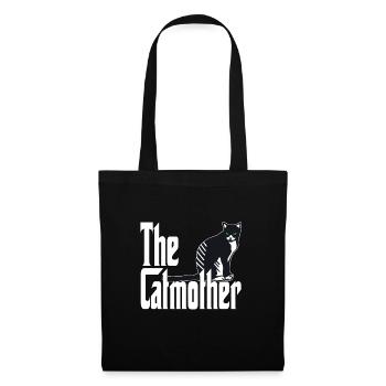 Maman chat La mère chat folle Chat Mère Kitty Maman - Sac en tissu - noir - Devant