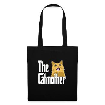 Maman chat La mère chat folle Chat Mère Kitty Maman - Sac en tissu - noir - Devant