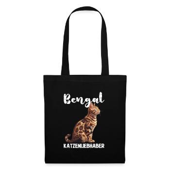 Propriétaire de chat Bengal BENGAL CAT LOVER - Sac en tissu - noir - Devant