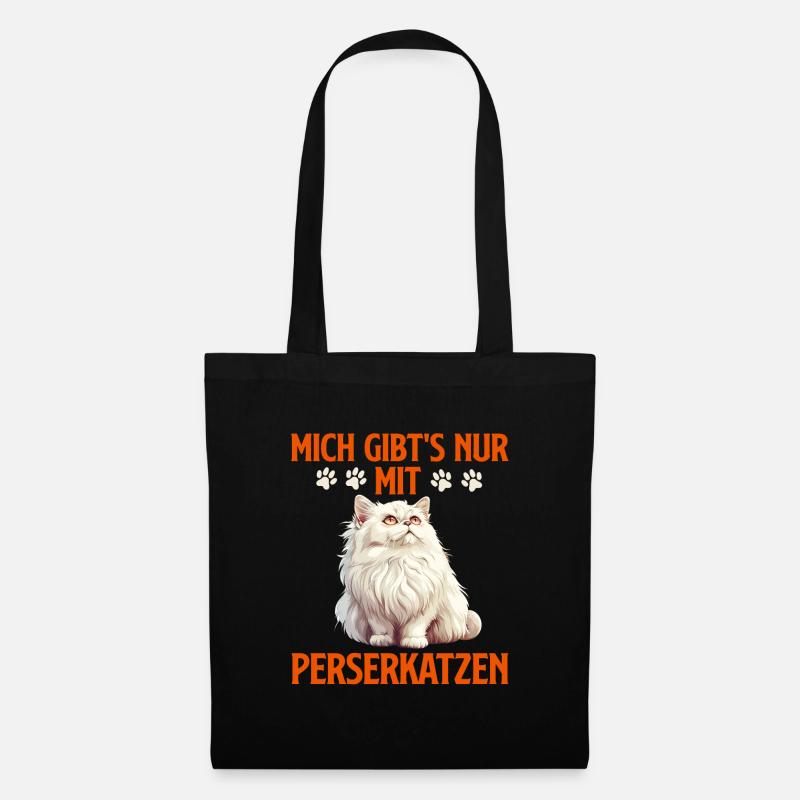 Perserkatze MICH GIBT'S NUR MIT PERSERKATZEN - Stoffbeutel - Schwarz