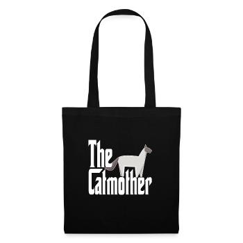 Maman chat La mère chat folle Chat Mère Kitty Maman - Sac en tissu - noir - Devant