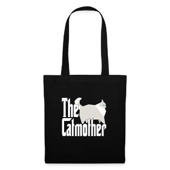 Maman chat La mère chat folle Chat Mère Kitty Maman - Sac en tissu - noir - Devant