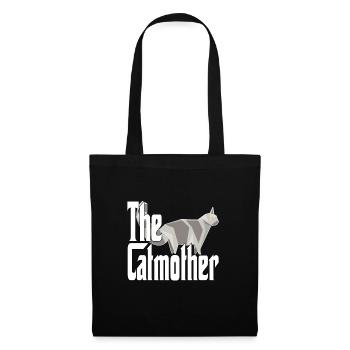Maman chat La mère chat folle Chat Mère Kitty Maman - Sac en tissu - noir - Devant