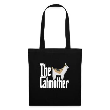 Maman chat La mère chat folle Chat Mère Kitty Maman - Sac en tissu - noir - Devant