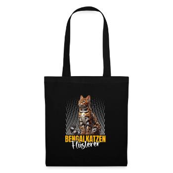 BENGALKATZEN FLÜSTERER Lustiges Bengalkatzen - Stoffbeutel - Schwarz - Vorne