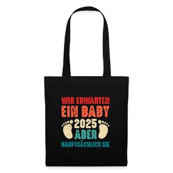 Soon dad WE ARE EXPECTING A BABY ACTUALLY YOU - Tote Bag - black - Front