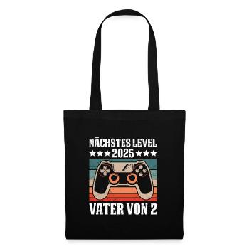 Futur père NEXT LEVEL 2025 PÈRE DE 2 - Sac en tissu - noir - Devant
