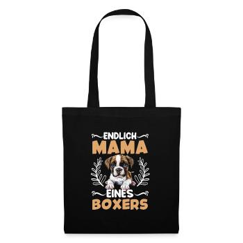 Maman Chien ENFIN MAMAN D’UN BOXER ALLEMAND - Sac en tissu - noir - Devant