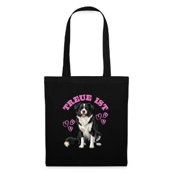Chien Maman FIDELITY IS BORDER COLLIE Propriétaire de chien - Sac en tissu - noir - Devant