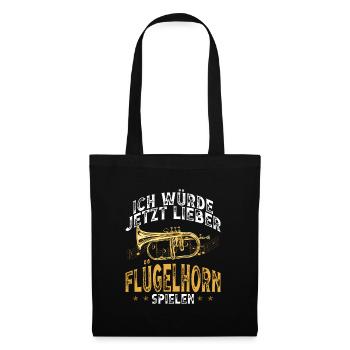 Bugle Instrument de musique Joueur de bugle - Sac en tissu - noir - Devant