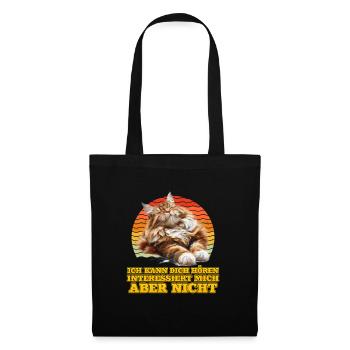 Maine Coon CAN'T HEAR YOU DOESN'T INTEREST ME - Tote Bag - black - Front