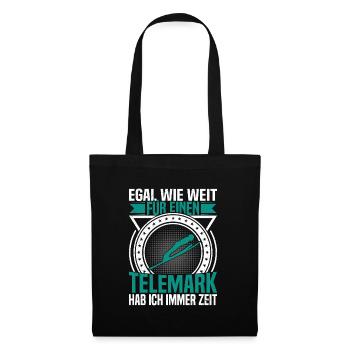 Skis for ski jumping Winter sports Ski flying Ski helmet - Tote Bag - black - Front