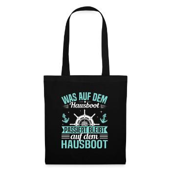 Houseboat captain with houseboat crew & - Tote Bag - black - Front