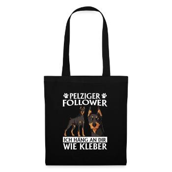 Doberman Dog Owner FURRY FOLLOWER GLUE - Tote Bag - black - Front