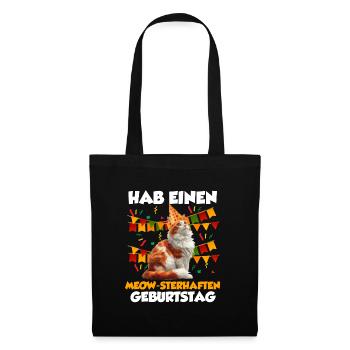 Turkish Van Katze HAB EINEN MEOW-STERHAFTEN - Stoffbeutel - Schwarz - Vorne