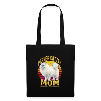 Katzenmama PERSERKATZEN MOM Persian Cat Mama - Stoffbeutel - Schwarz - Vorne