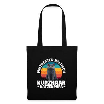 Cat Dad WORLD'S BEST BRITISH SHORTHAIR CAT DAD - Tote Bag - black - Front