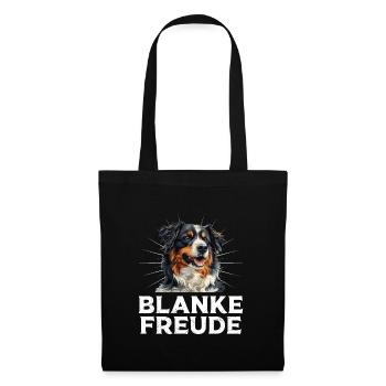 Australian Shepherd BLANKE FREUDE AUSSIE - Stoffbeutel - Schwarz - Vorne