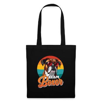 BOXER TEAM Deutscher Boxer Hundebesitzer - Stoffbeutel - Schwarz - Vorne