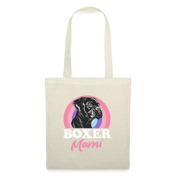 BOXER MAMI Deutscher Boxer Hund Besitzerin - Stoffbeutel - Natur - Vorne